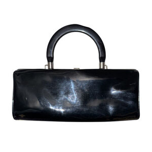 Vintage 50s 60s Dover Black Handbag Medium Made in the USA